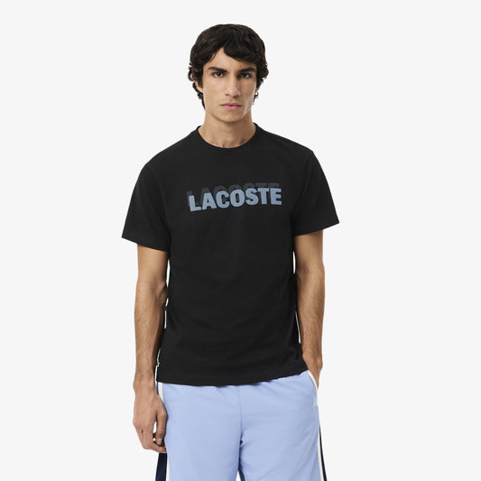 Lacoste Men's Ultra Dry Graphic Print Sport T-shirt (Black/Aphylla • 463)