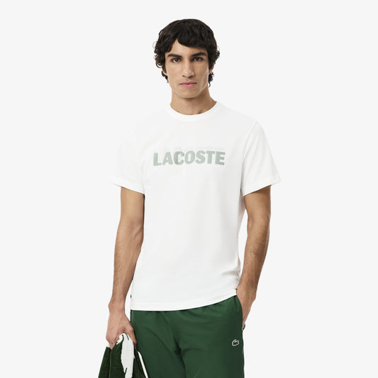 Lacoste Men's Ultra Dry Graphic Print Sport T-shirt (White/Green • 737)