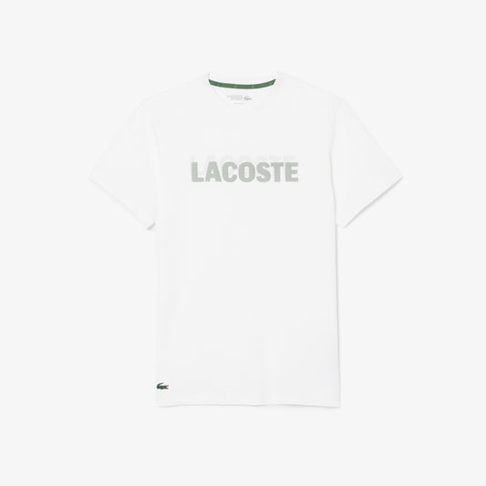 Lacoste Men's Ultra Dry Graphic Print Sport T-shirt (White/Green • 737)