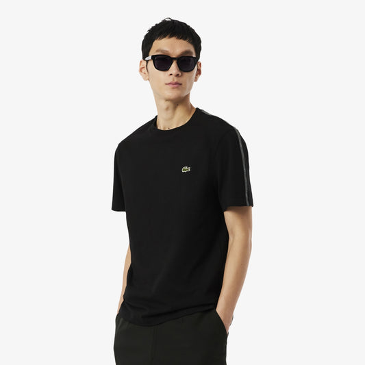 Lacoste Men's Branded Stripe Band T-shirt (Black • 031)