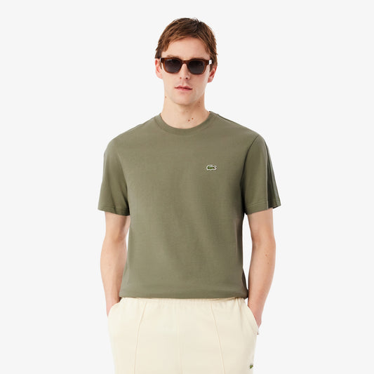 Lacoste Men's Branded Stripe Band T-shirt (Khaki • BMY)