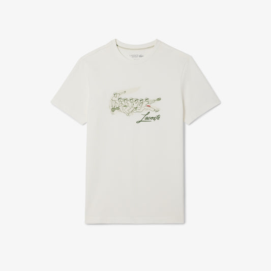 Lacoste René Lacoste Print Tennis Heritage T-shirt - Flour