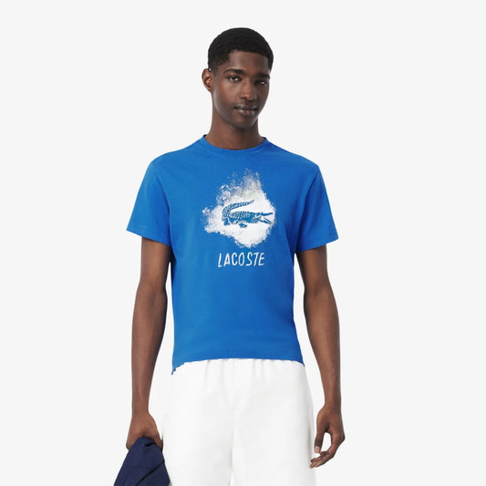 Lacoste Ultra Dry Graphic Sport T-shirt - Gipsy Blue