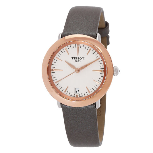 Tissot Glendora Quartz Diamond Cream Opalin Dial Ladies Watch (Item No. T929.210.46.266.00)