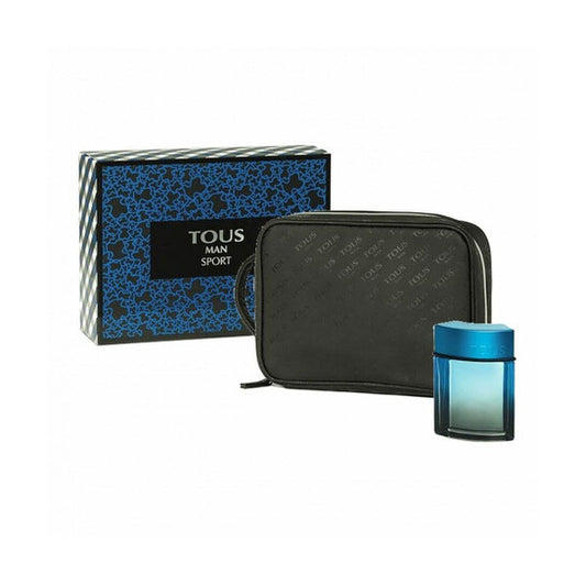 Tous Man Sport Eau De Toilette Gift Set (EDT 100 ml + Cosmetic/Toiletry Bag)