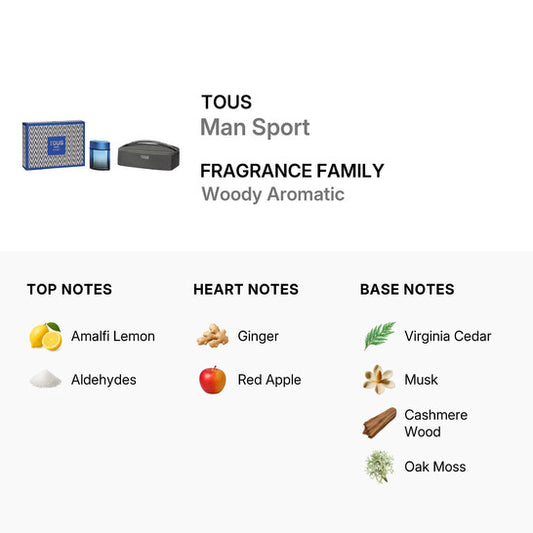 Tous Man Sport Gift Set – 3.4 oz Eau de Toilette + Vanity Case