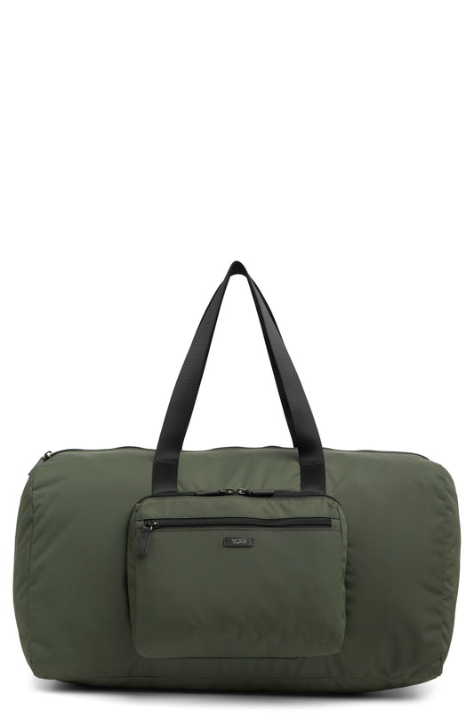 TUMI PACKABLE FOLDABLE DUFFLE BAG IN GREEN OLIVE