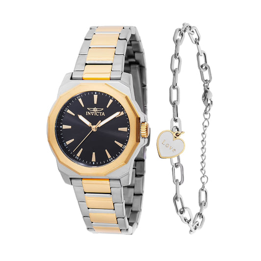 Invicta Speedway Lady 34mm (Two-Tone Gold/Steel with Black Dial)