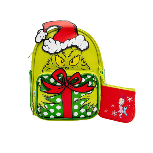 Licensed Kids 10.5" Mini Backpack with Coin Purse in Grinch