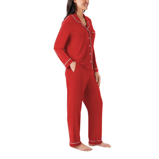 Member’s Mark DreamMark Women’s 2-Piece Notch Collar Pajama Set in Red