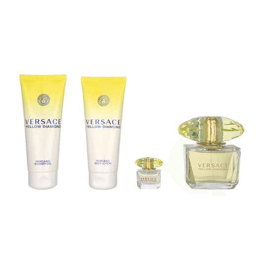 Versace Yellow Diamond Gift Set (3.0 EDT Sp + 5 ml EDT + 3.3 BL + 3.3 SG)