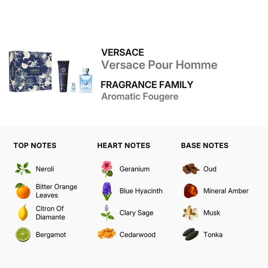 Versace Men's Pour Homme 3-Piece EDT Gift Set