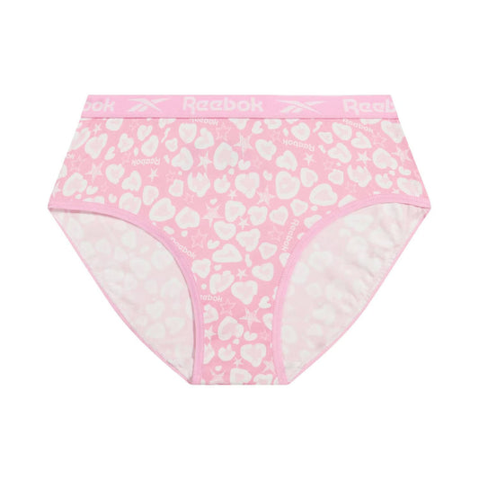 Reebok Girls 7-Pack Brief in Pink/Grey