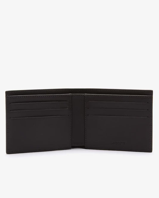 Lacoste Men's Embossed Leather Fitzgerald Billfold in MARRON (Brown)