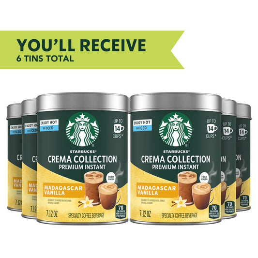Starbucks Crema Collection Premium Instant Madagascar Vanilla Flavored Coffee (6-Pack)