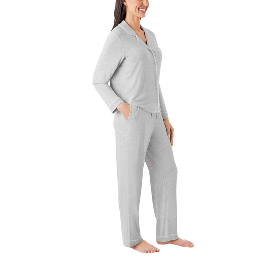Member's Mark DreamMark Women's 2-Piece Notch Collar Pajama Set in Grey