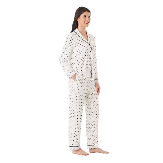 Member's Mark DreamMark Women's 2-Piece Notch Collar Pajama Set in Cream