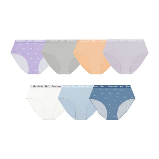 Reebok Girls 7-Pack Brief in Lavender/Blue
