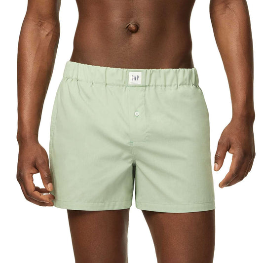 GapBody Men's 4-Pack Woven Boxer (Green Pack)
